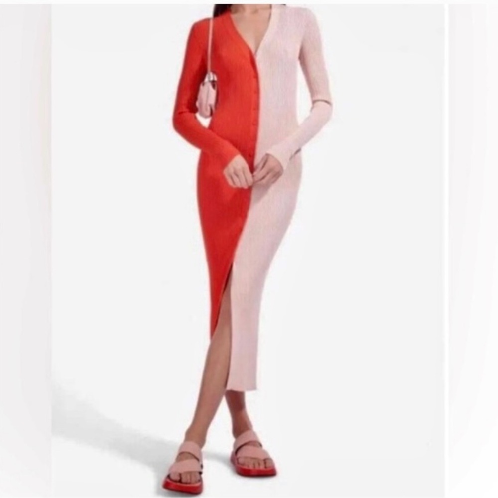 Staud
Shoko Colorblocked Midi-Dress